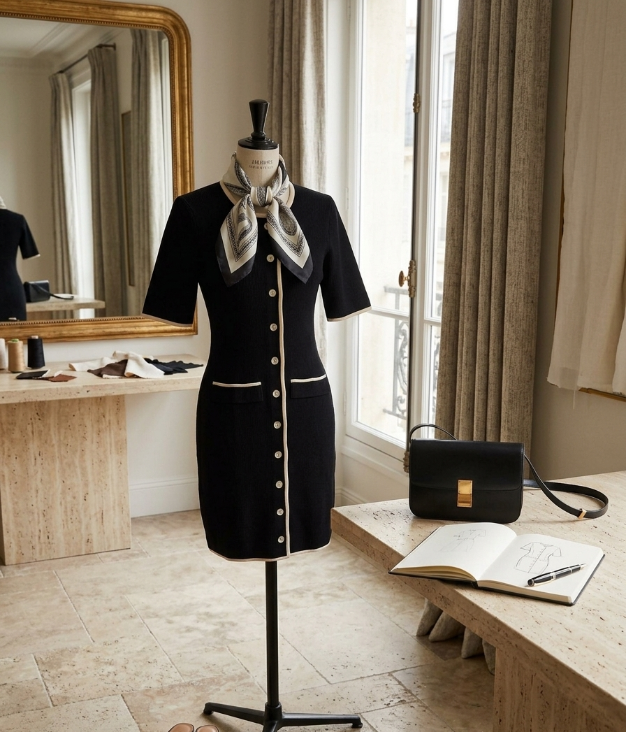 Robe présentée sur buste